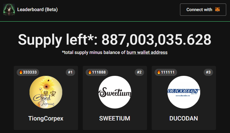 sankivraja's tweet photo. 🏆 TiongCorpex climbed to the top of the leaderboard with 333.333 $Sanki 🔥

Top 3 together burned over 556.000 $Sanki ! 

We are only 3000 $Sanki away from having the first million Sanki out of circulation. 🤯

1⃣ TiongCorpex - https://t.co/TdG0RX9fWp 🔥 333.333 $Sanki
2⃣ SWEETIUM - https://t.co/bPcSzMIWjR 🔥 111.888 $Sanki
3⃣ DUCODAN - https://t.co/Qg8yWPA7I3 🔥 111.111 $Sanki

https://t.co/gLJa1LwpTL 

Let's show them a little gratitude! 🙏
Like and Retweet is a 888 $Sanki task! 🥳

Don't forget to follow the leaderboard dedicated page 👉 @sankiranking

#sanki #sankivraja