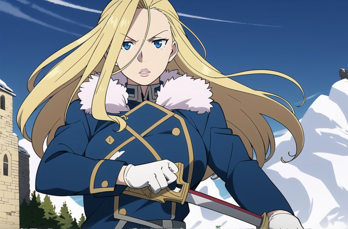 penginFan's tweet photo. #アニメ #絵柄好みって人にフォローされたい #秋の創作クラスタフォロー祭り 
鋼の錬金術師
略称は、『ハガレン』
オリヴィエ・ミラ・アームストロング
軍部の少将。ブリッグズ要塞司令官。
女傑
アームストロング少佐（アレックス）の姉 https://t.co/0w3T08WoCj