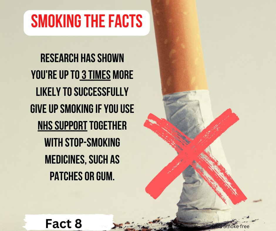 Smoking is the biggest preventable cause of death in the country.

You are FOUR times more likely to stop for good with support and medication so why not access a free stop smoking service via Essex Wellbeing Service today?

essexwellbeingservice.co.uk

#smoking