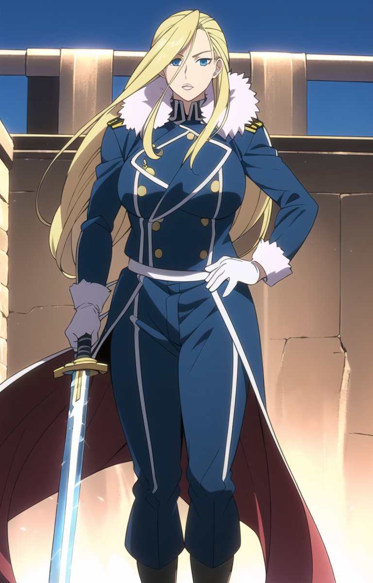 penginFan's tweet photo. #アニメ #絵柄好みって人にフォローされたい #秋の創作クラスタフォロー祭り 
鋼の錬金術師
略称は、『ハガレン』
オリヴィエ・ミラ・アームストロング
軍部の少将。ブリッグズ要塞司令官。
女傑
アームストロング少佐（アレックス）の姉 https://t.co/0w3T08WoCj
