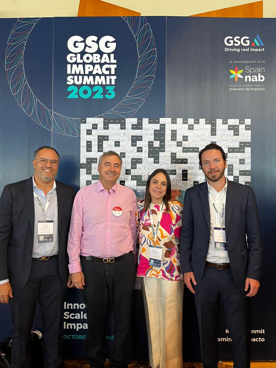 CECavelier's tweet image. Hoy cierro #GSGSummit con ideas inspiradoras de cómo aportar al bien común desde el sector privado. Feliz de coincidir con compatriotas: @_AlvaroGF de @F_Santo_Domingo; @danieluribep de @fundcorona; M. Elvira Tamayo de @AIIColombia, iniciativa que impulsa la inversión de impacto.