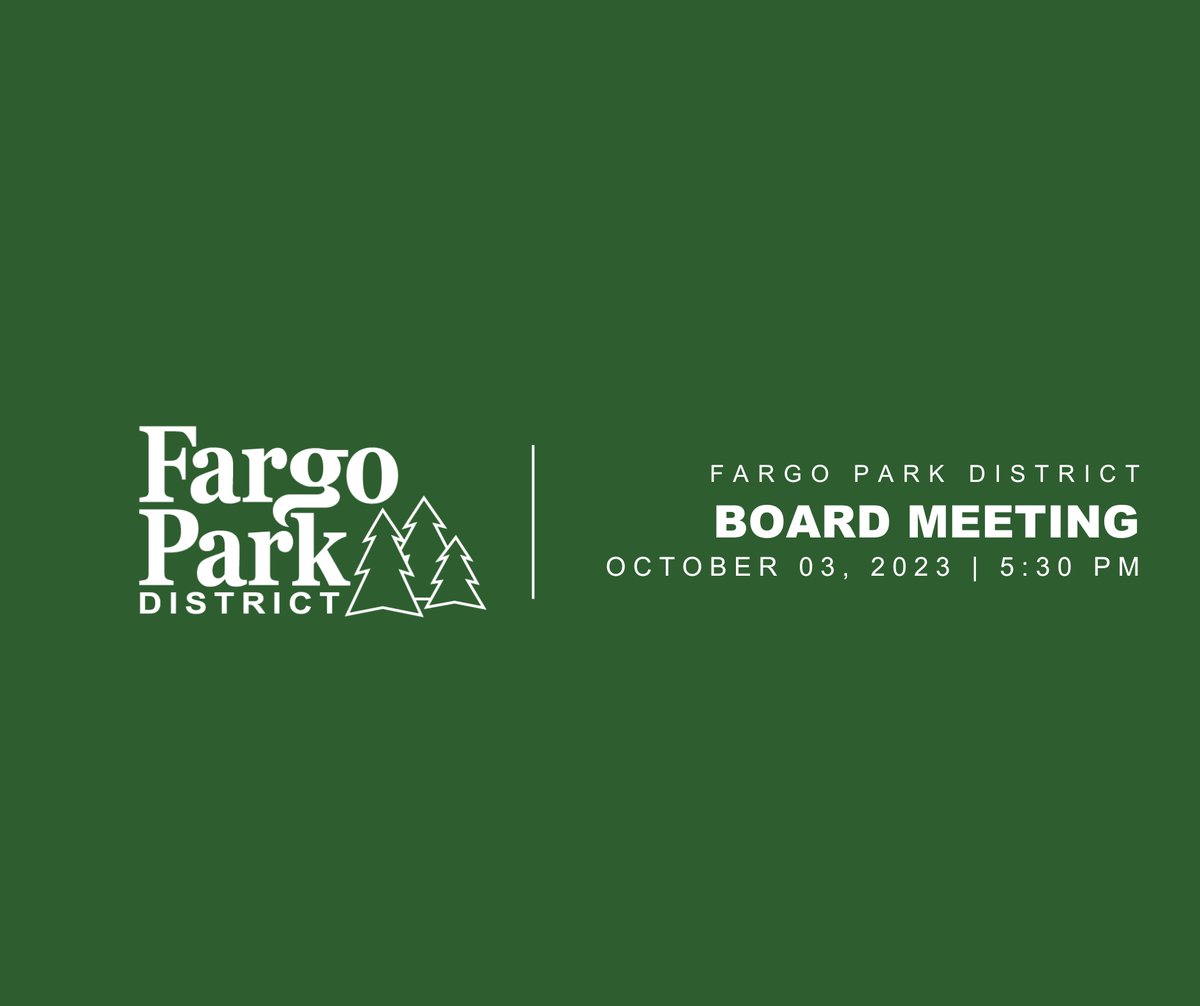 The Fargo Park Board will meet tonight, October 3 at 5:30 pm. Join in person at the 701 Main Ave or view virtually via Fargo Parks Facebook or YouTube pages. Click the link for an agenda and links to virtual viewing options --&gt;  fargoparks.com/news/park-boar…