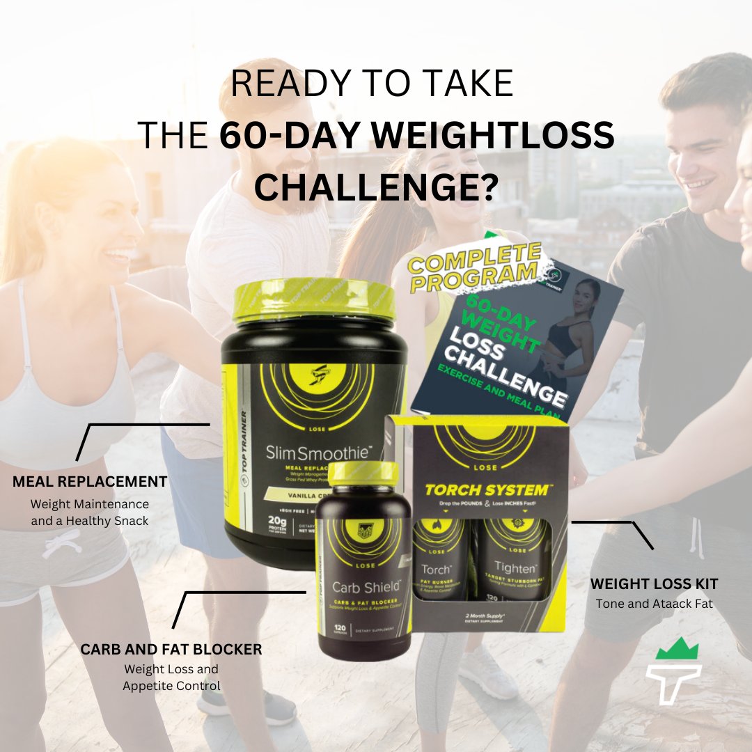 toptrainercom's tweet image. Overcome the challenges and kick your motivation into high gear with Top Trainer’s Weight Loss Challenge!

#TopTrainer #TopTrainertitan #WeightLoss #Commit2fit #TorchSystem #CarbShield #SlimSmoothie #60DayChallenge