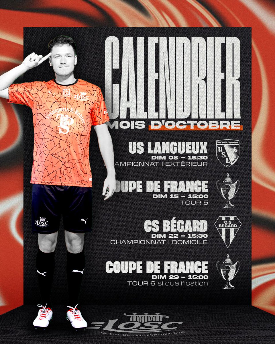 LoudeacOSC's tweet image. [SENIORS]

🗓️𝑪𝑨𝑳𝑬𝑵𝑫𝑹𝑰𝑬𝑹 𝑫𝑼 𝑴𝑶𝑰𝑺 𝑫'𝑶𝑪𝑻𝑶𝑩𝑹𝑬🗓️

Découvrez les prochaines échéances de notre équipe fanion en 𝙘𝙝𝙖𝙢𝙥𝙞𝙤𝙣𝙣𝙖𝙩 et en 𝘾𝙤𝙪𝙥𝙚 𝙙𝙚 𝙁𝙧𝙖𝙣𝙘𝙚 pour ce mois d’𝑶𝑪𝑻𝑶𝑩𝑹𝑬 💪🏼⚔️

#𝑨𝑳𝑳𝑬𝒁𝑻𝑨𝑵𝑮𝑶𝑺🧡🖤