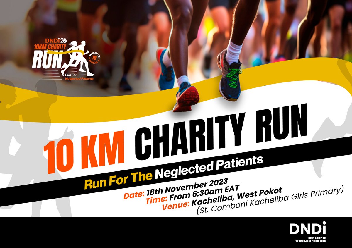 As we celebrate 20 years of developing treatments for #NTDs, we are elated to be hosting a charity run to raise awareness about neglected diseases in Kacheliba, West Pokot County 🇰🇪. Spread the word & register for the run here dndi20marathon.org