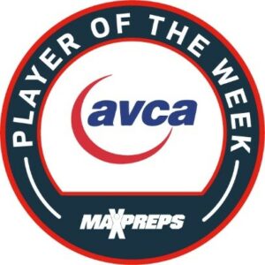 This week's @MaxPreps/@AVCAVolleyball Player of the Week from Wisconsin is Ella Demetrician (2024) of Appleton North she is also a Michigan Volleyball Commit. Appleton North is 24-6 on the season. #wisvb #wiaavb @anorth_vb @ellademetrician avca.org/award/2023-max…