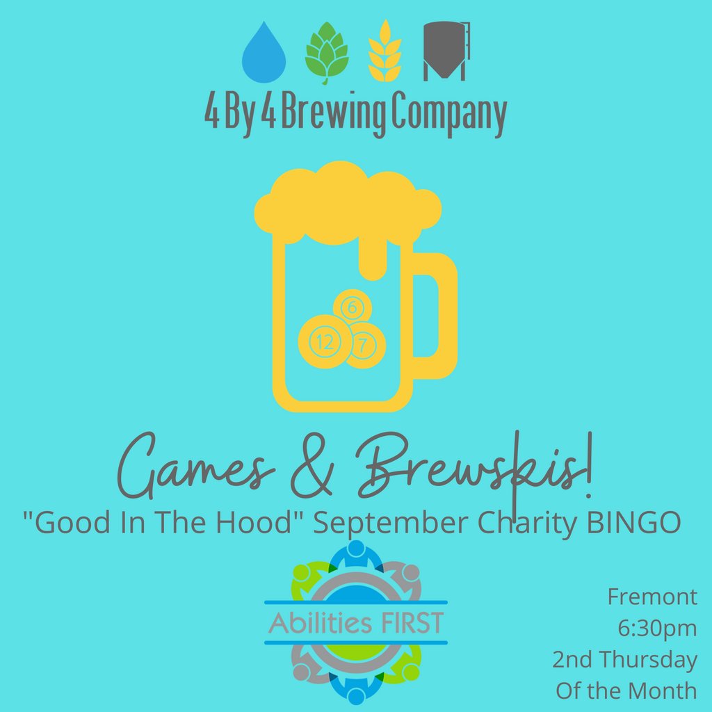 It's a new month!!
⁠
Our charity for the month of August is: Friends of Abilities First
⁠
Learn more here ----> abilitiesfirst.net
⁠
Bingo at Galloway is THIS THURSDAY at 6:30pm⁠
Next Thursday at Fremont
⁠
Their Charity Beer is: The O.G. Hefe