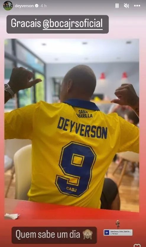 El campeón de América con Palmeiras que expresó su deseo de jugar en Boca La historia de Deyverson con su camiseta de Boca.