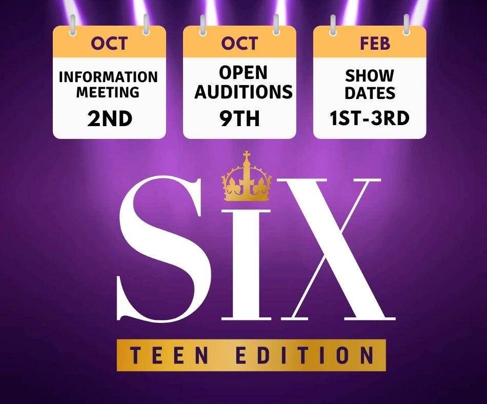 Spot on Productions @Spoton2016 is holding auditions for "Six: Teen Edition" see dramagroups.com #Auditions #UK #Oct2023 - you can list your audition at <a href="/DramaGroups/">Drama Groups</a> absolutely free! #amdram