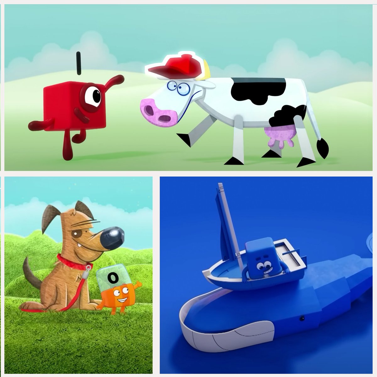 This playlist features all the animals from the Blocks shows! 😍 Vote for your favourite for #worldanimalday 🐳🐄🐶 Colourblock Blue's whale, Numberblock One's cow, Alphablock o's dog or something else? ▶️ Watch them all bit.ly/3rs4jLr