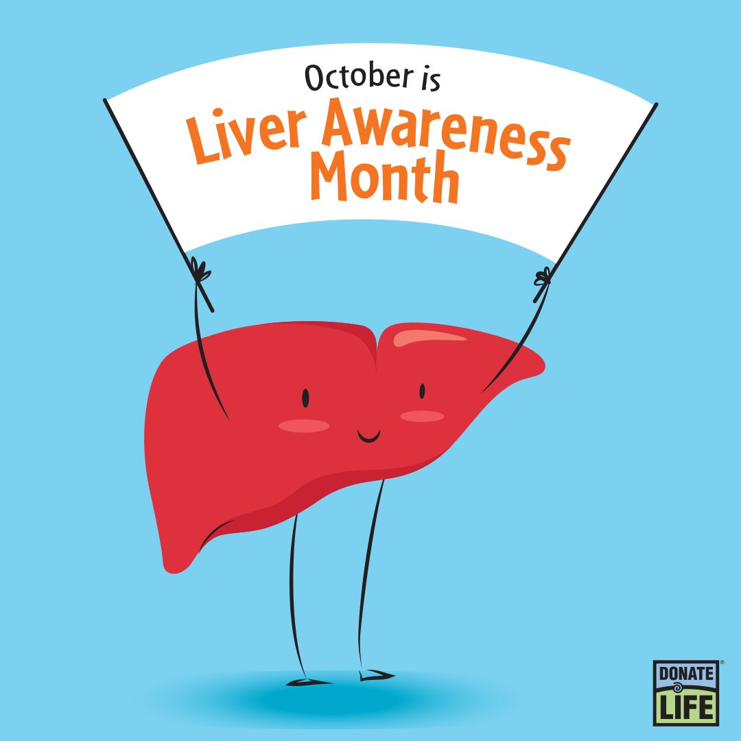TeamBuffaloTGA's tweet photo. October is Liver Awareness Month! More than 10,000 adults and children in the US are waiting for a new liver. You can help. Record your decision to be an organ, eye &amp; tissue donor through the New York State Donate Life Registry at https://t.co/PiGxpEQ2Qi
#LiverAwarenessMonth https://t.co/No0GVhU12U