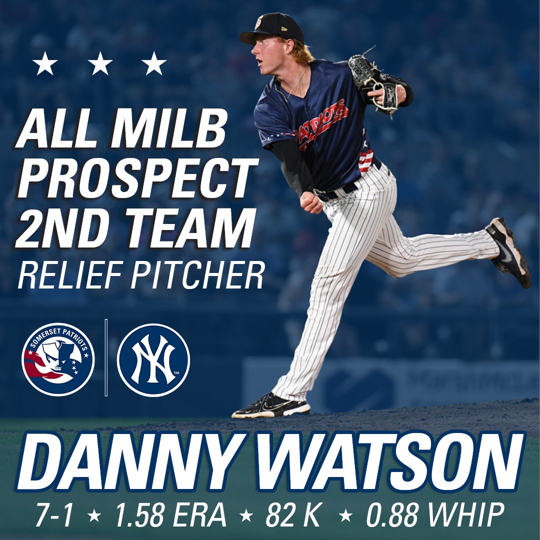 DANNY DAZZLED! Congratulations to Danny Watson on being named to the All <a href="/MiLB/">Minor League Baseball</a> Prospect 2nd Team as a reliever!🏅