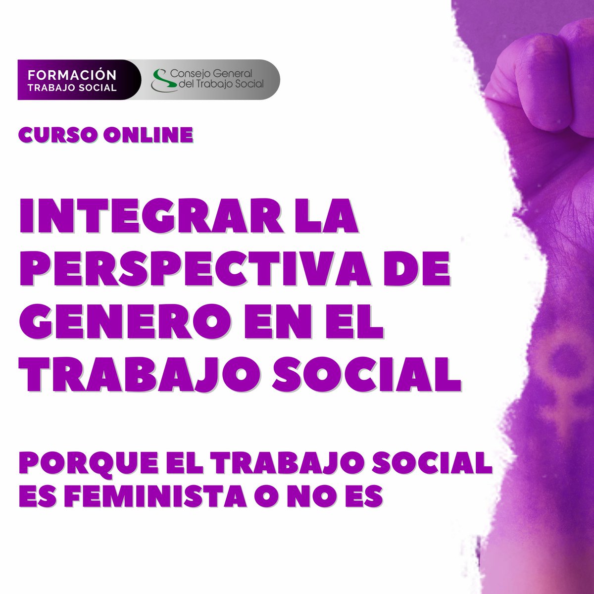 cgtrabajosocial's tweet photo. ABIERTAS INSCRIPCIONES

Este curso forma parte del compromiso del CGTS de poner en valor la perspectiva de género e  incorporarla en la intervención social.
Por una sociedad igualitaria

INSCRIPCIONES:
https://t.co/AbQLTqtGsD https://t.co/cRdYkiFeRd