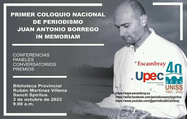 Nuestra provincia sede de una importante actividad periodística, la realización del Coloquio Nacional de Periodismo Juan Antonio Borrego In Memoriam. Por un periodismo mas revolucionario y participativo.#SanctiSpíritusEnMarcha. #CabaiguánEduca.