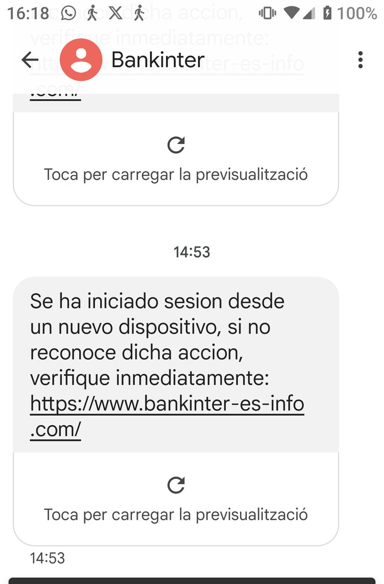 Hola <a href="/Bankinter/">Bankinter</a>!
Intent de phishing. El segon en dos dies.