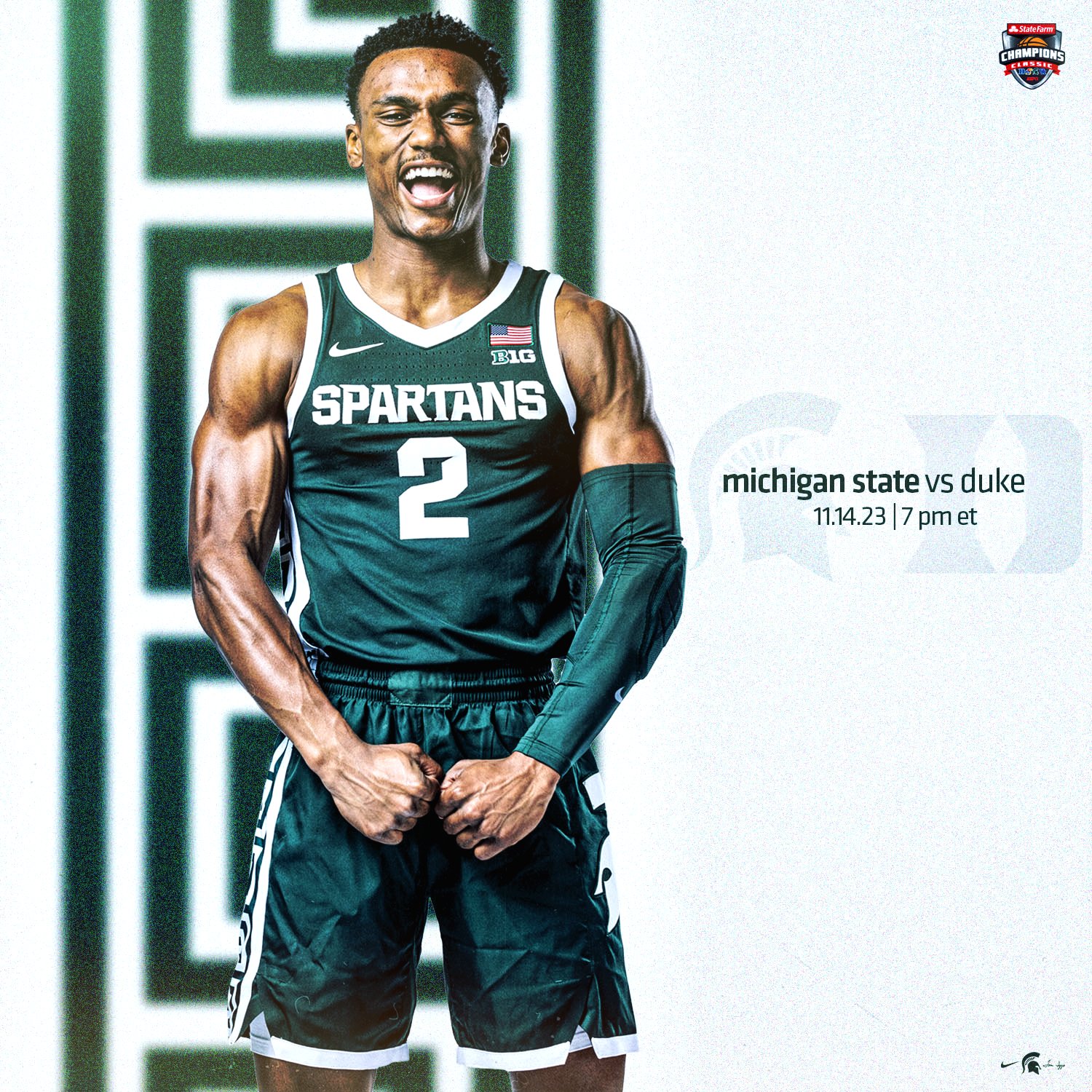 Michigan state top university basketball jersey