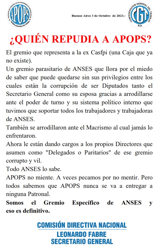 macasol87's tweet image. 🤫
#APOPS Gremio específico y mayoritario. #APOPS siempre con los Trabajadores/as. 
#MemoriaPorfis 😘