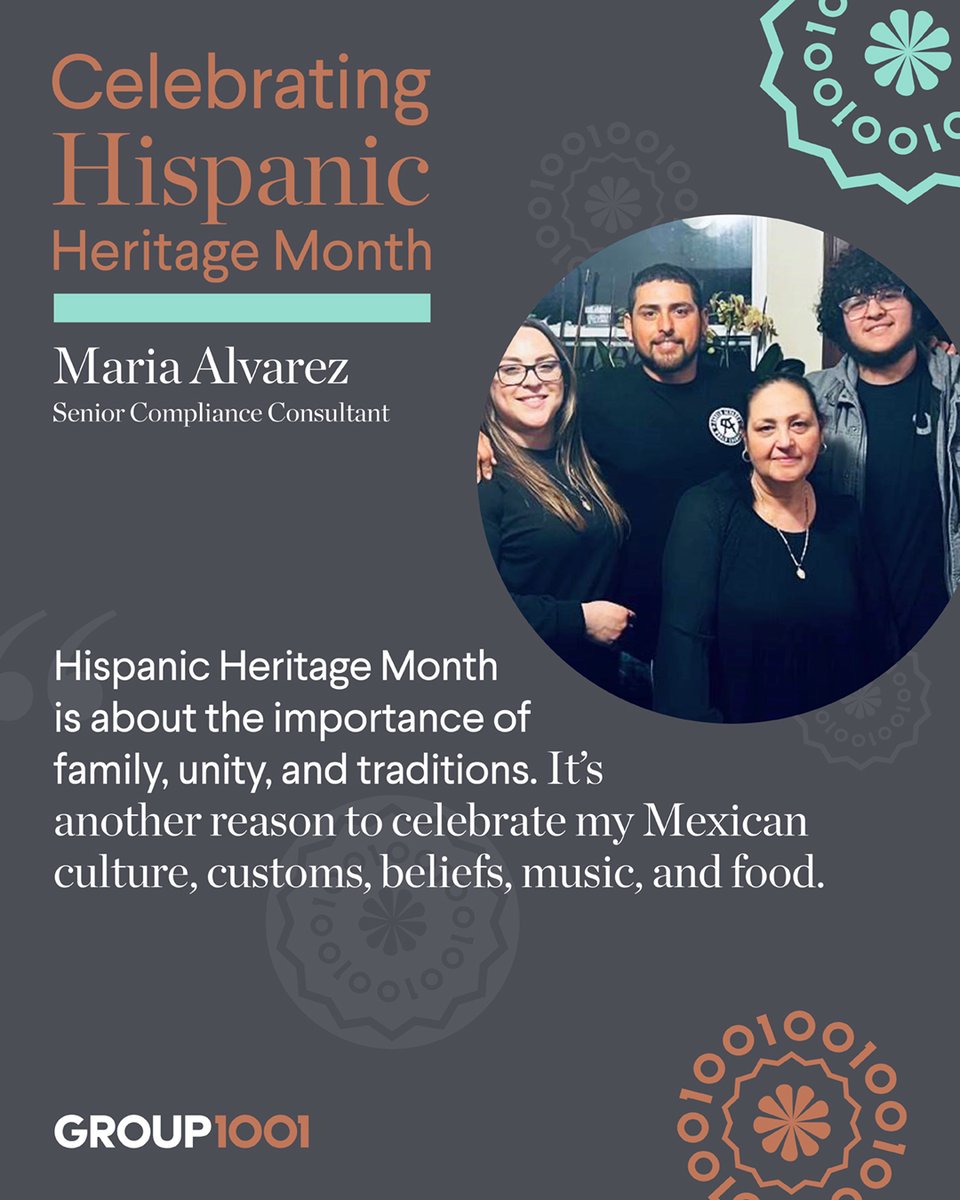 Each year, we celebrate National Hispanic American Heritage Month from September 15 to October 15. At Group 1001, we appreciate our diversity and strive to learn from our colleagues. Read more: okt.to/bfdkOz