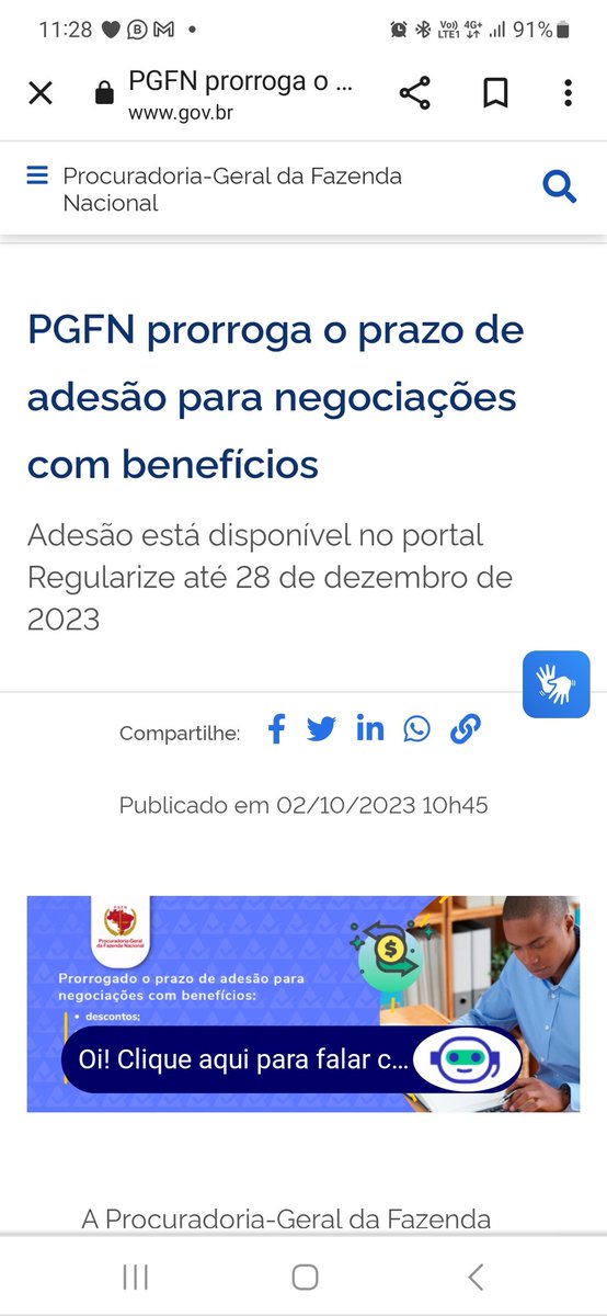 guedesluz's tweet image. Adesão está disponível no portal Regularize até 28 de dezembro de 2023.

Fonte: gov.br/pgfn/pt-br/ass…

#regularize