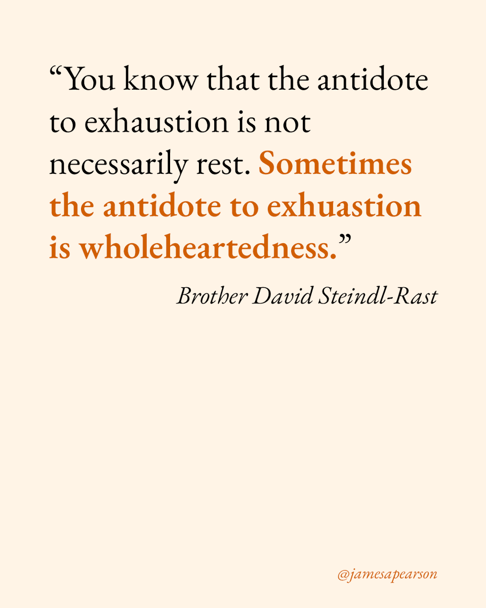 jamesapearson's tweet photo. Sometimes you're burnt out, but no amount of rest seems to help.

Not vacations.

Not retreats.

Not sabbaticals.

Here's what might: https://t.co/RnbjtI8OdO https://t.co/TTpJREIet6