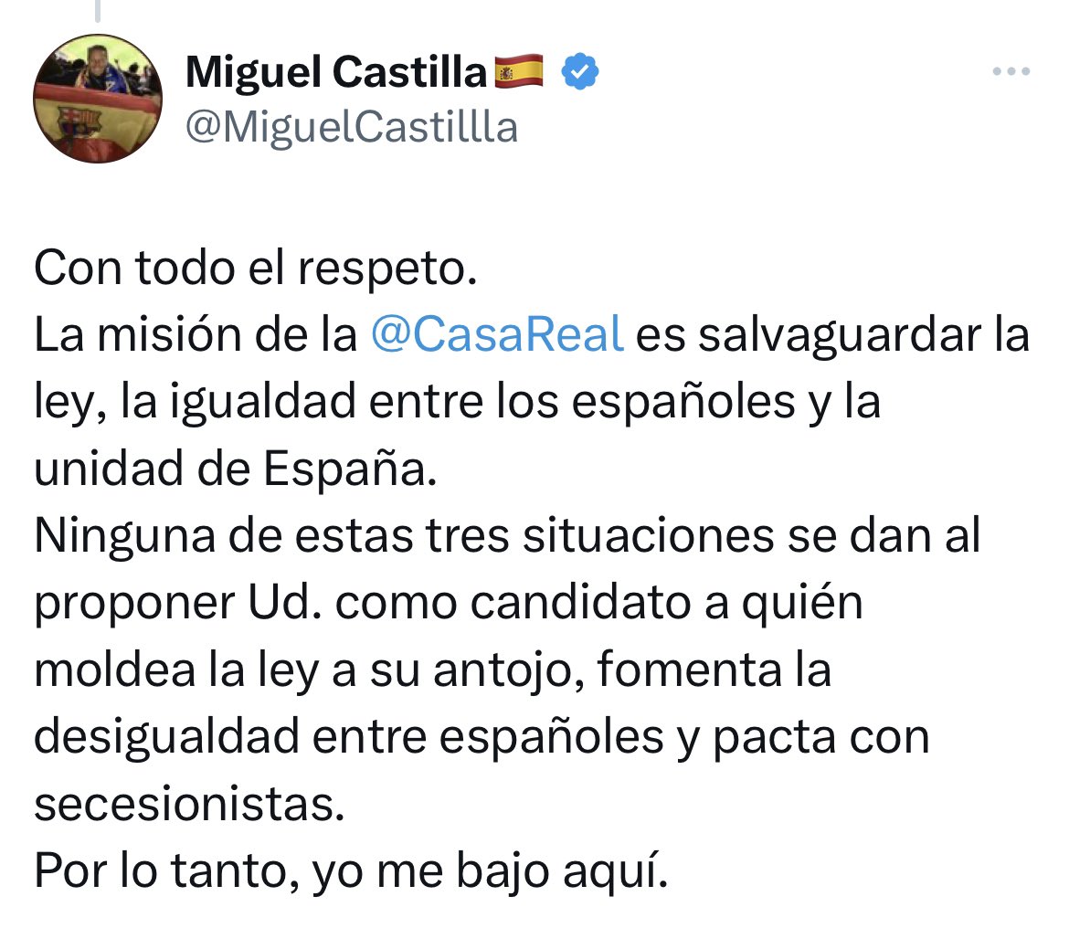 Maravillado con el facherío patrio volviéndose republicano al ver como el rey cumple con la Constitución y propone un candidato a presidente. Son monísimos jajajaja