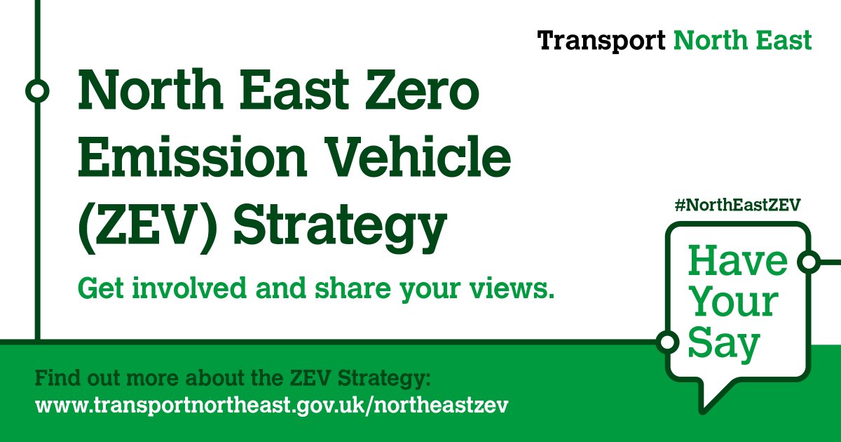 transport_north's tweet photo. A public consultation is now live on the draft North East Zero Emission Vehicle (ZEV) Strategy.

Our aim is to deliver reliable public ZEV charging infrastructure in the North East, wherever people need it 🔌 🚘 #NorthEastZEV

#HaveYourSay by Tue 7 Nov 👉 https://t.co/B0mi81QHBt https://t.co/rZLViHNlHV