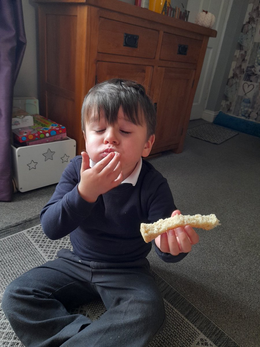 Joey thoroughly enjoyed eating the bread he'd made at school today! It was delicious! <a href="/fsuBHPS/">Battle Hill FSU</a>