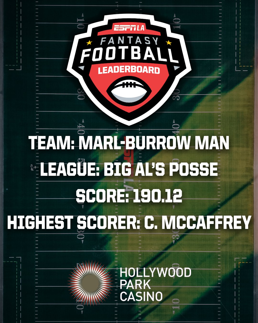 THE ULTIMATE FANTASY FOOTBALL EXPERIENCE PRESENTED BY HOLLWOOD