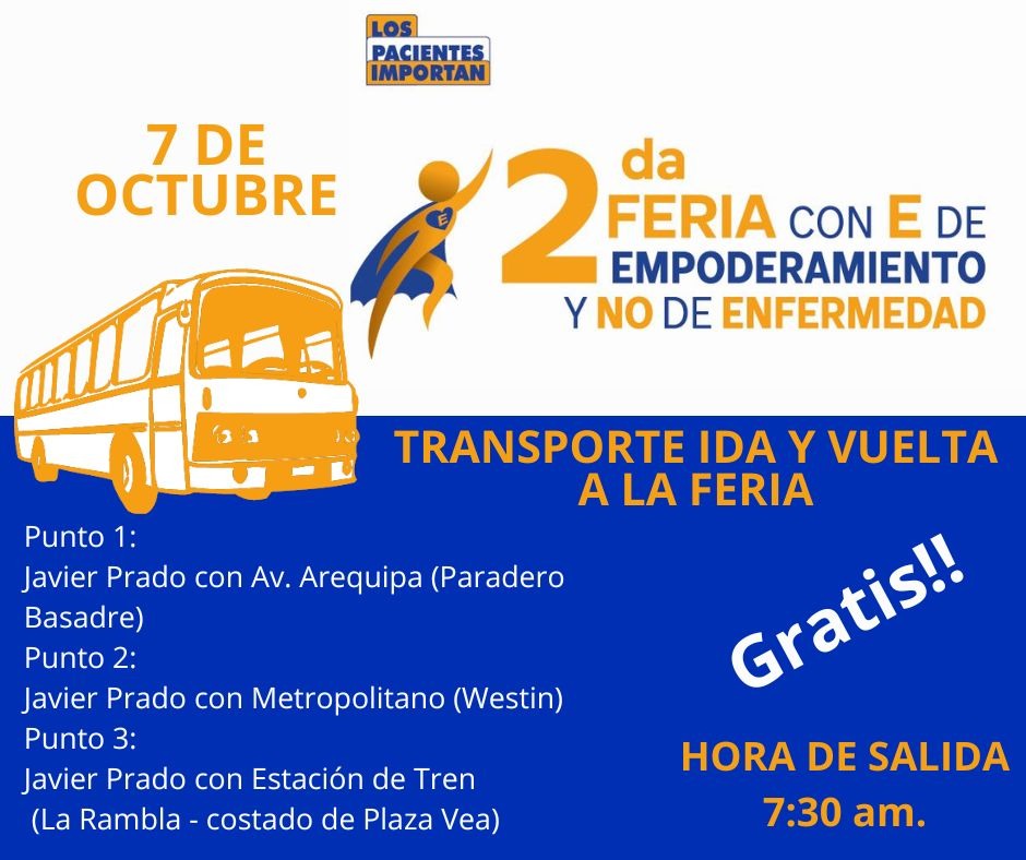 XlhPeru's tweet photo. PARTICIPA : 2da Feria de #LosPacientesImportan 
Coorganizado por la Facultad de Medicina Humana de la Universidad San Martín de Porres.
📅Día: sábado 07 de octubre 2023
🕘Hora: 9:00 a.m. a 2:00 p.m.
📍Lugar: Sede de la Facultad de Medicina Humana de la #USMP Ingreso GRATUITO https://t.co/CRBDCVU2d0