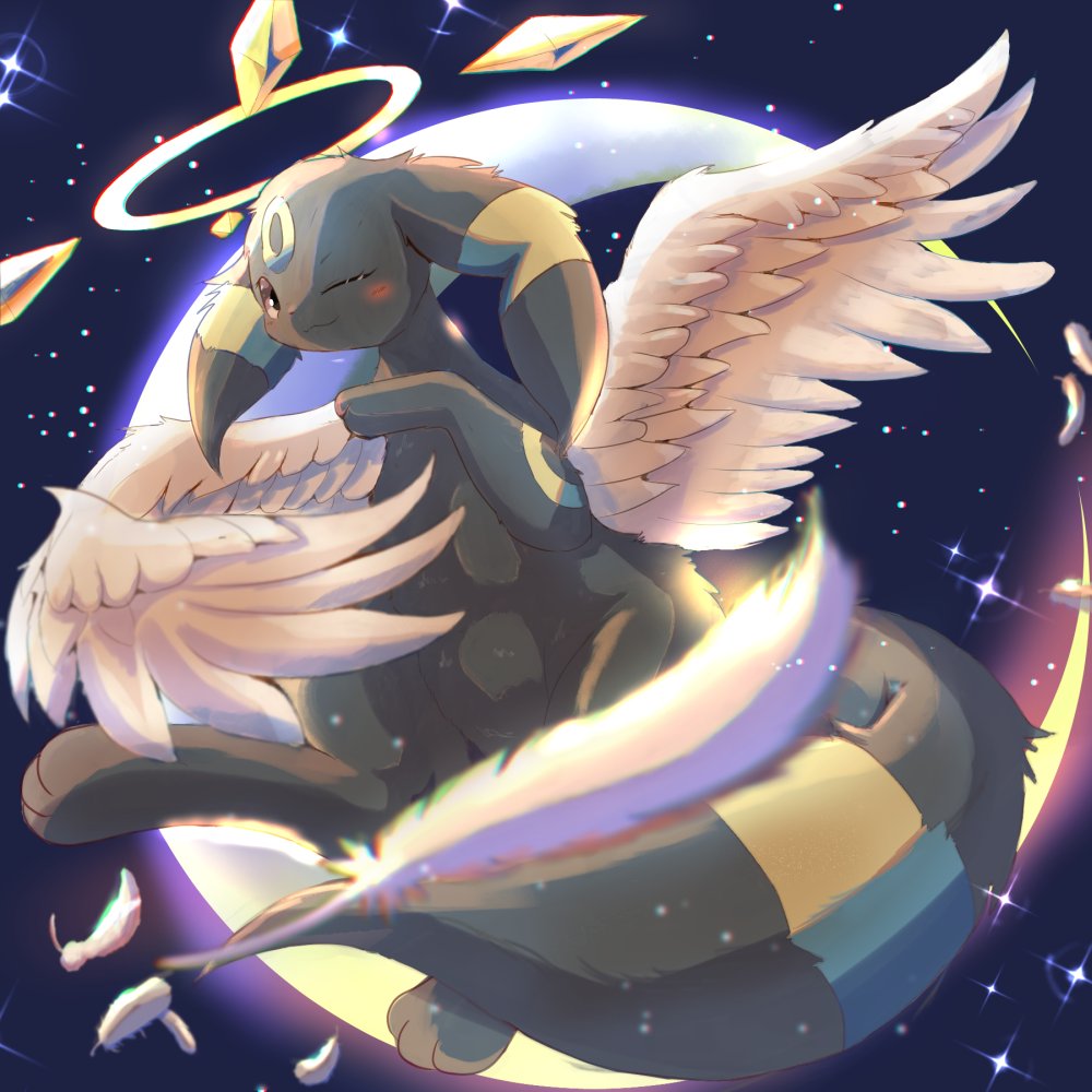 Meya___ku's tweet photo. 天使の日
#ポケモン天使化 
ブラッキー担当いたしました🌙
お誘いいただけてめっちゃ嬉しかったです(^o^) https://t.co/JLseySR7II
