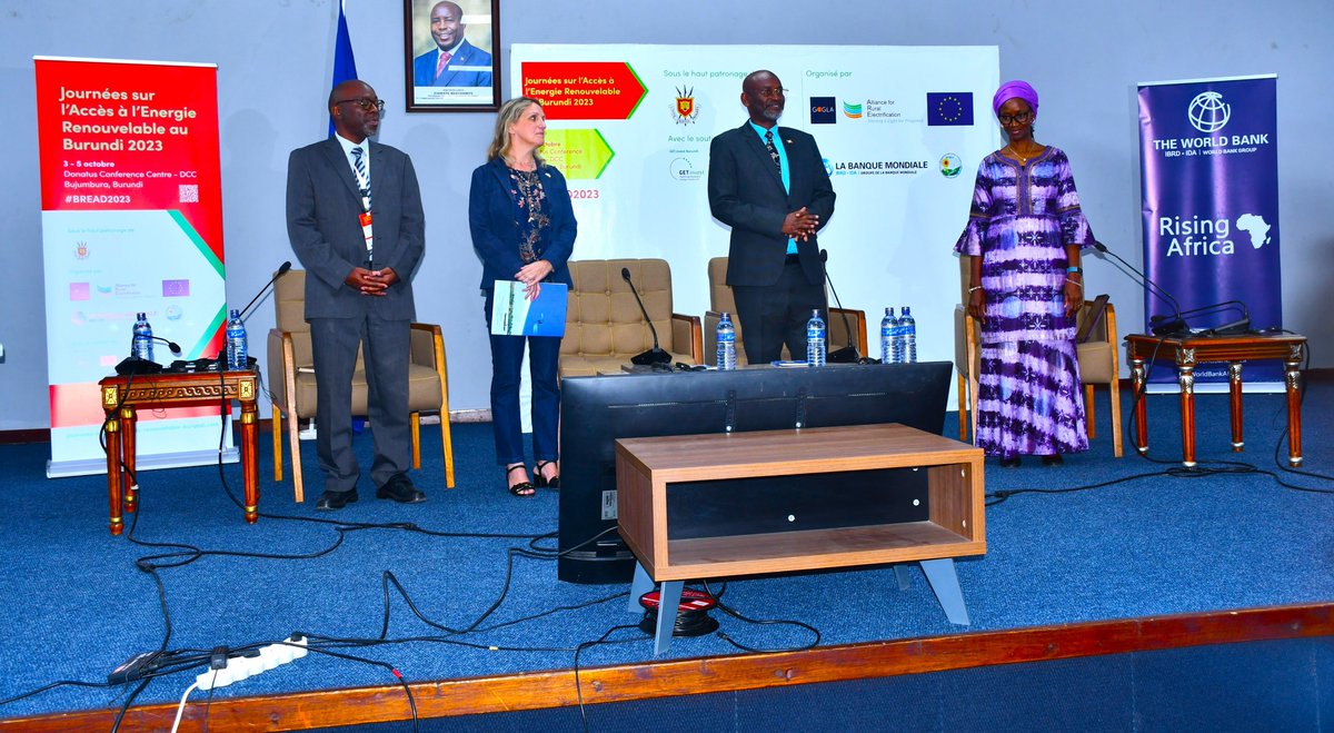 ABPInfos's tweet photo. (1) #Burundi : Le @minergiemine1, a ouvert ce mardi en @MairieBuja ,la 2ème édition des journées dédiées à l'accès de l'énergie renouvelable au Burundi(#BREAD). Cet évènement est organisé par @GOGLAssociationet #BUREA avec le soutien de @UEauBurundi, @WorldBank et #GET_invest. https://t.co/x0LTnuh5cL