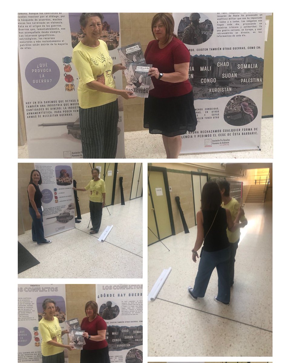 Desde este lunes 2 al miércoles 11 de octubre, el IES La Jarcia contará con la exposición «Cultura de la Paz Frente al Conflicto» creada por la Asociación Pro Derechos Humanos de Andalucía.  🕊️