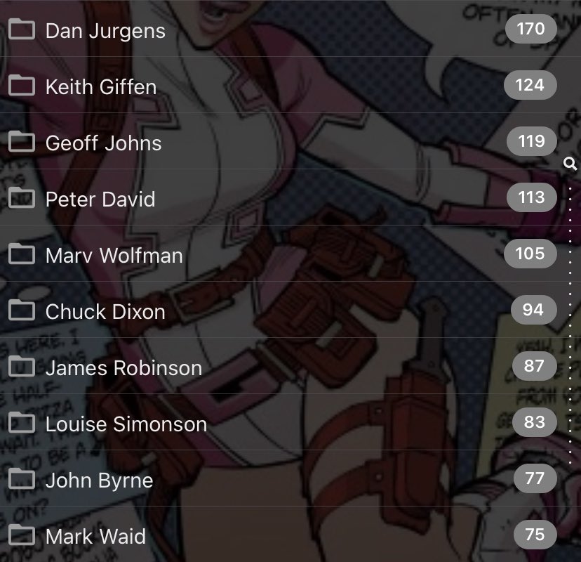 Comics2Cinemas's tweet photo. Top 10 pencillers and top 10 writers according to my CLZ #comics #comicbooks #Top10creators https://t.co/tztxz3oSum