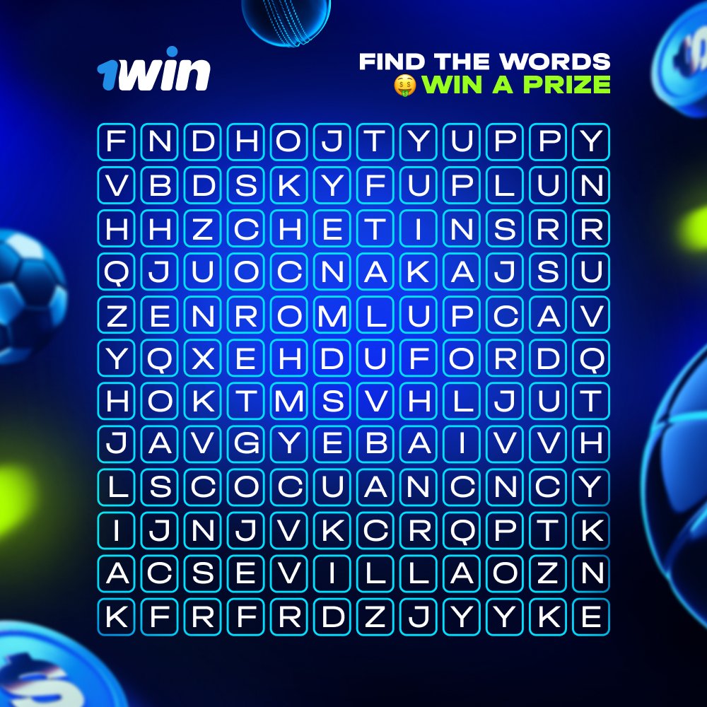 1win's tweet photo. 💸Find words - win a prize! 
    
Find 3 hidden words in the cells and get $10 on your 1win wallet!     

Share your ideas in the comments👇🏻  

🔗https://t.co/mwR5MvVMTv | #1win | #GamblingTwitter | #casinoonline | #bettingtwitter https://t.co/nckHzgvKZ0