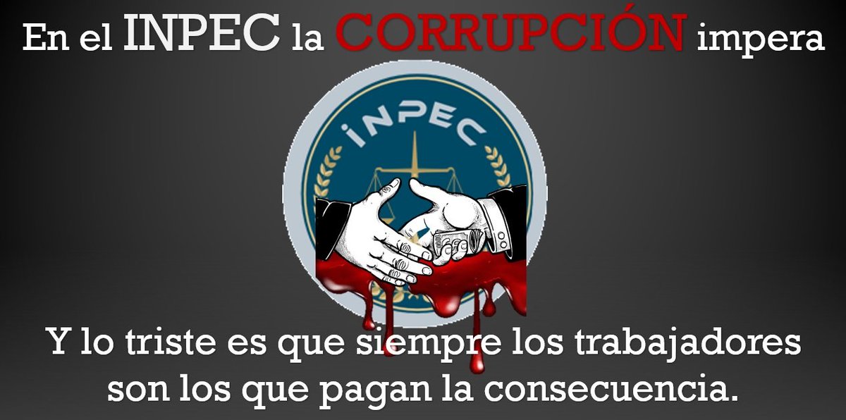 ASFECAB RECHAZA Y DENUNCIA  toda clase de corrupción en el <a href="/INPEC_Colombia/">INPEC Colombia</a>  <a href="/petrogustavo/">Gustavo Petro</a> @Francamente <a href="/osunanestor/">Néstor Osuna</a> <a href="/DInpec/">Director General INPEC</a> <a href="/osunanestor/">Néstor Osuna</a> debemos sacar la corrupción del @INPEC