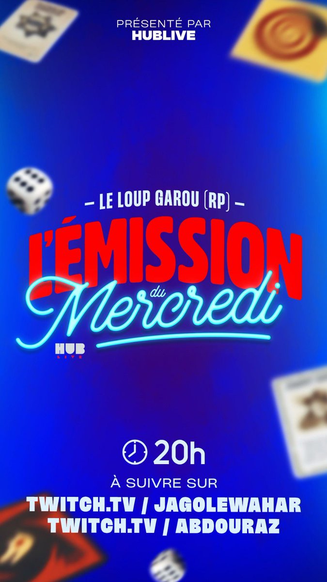 Hublive31's tweet photo. Demain à 20h c'est l'émission du mercredi ! #hublive #loupgarou https://t.co/7zixEhOesn