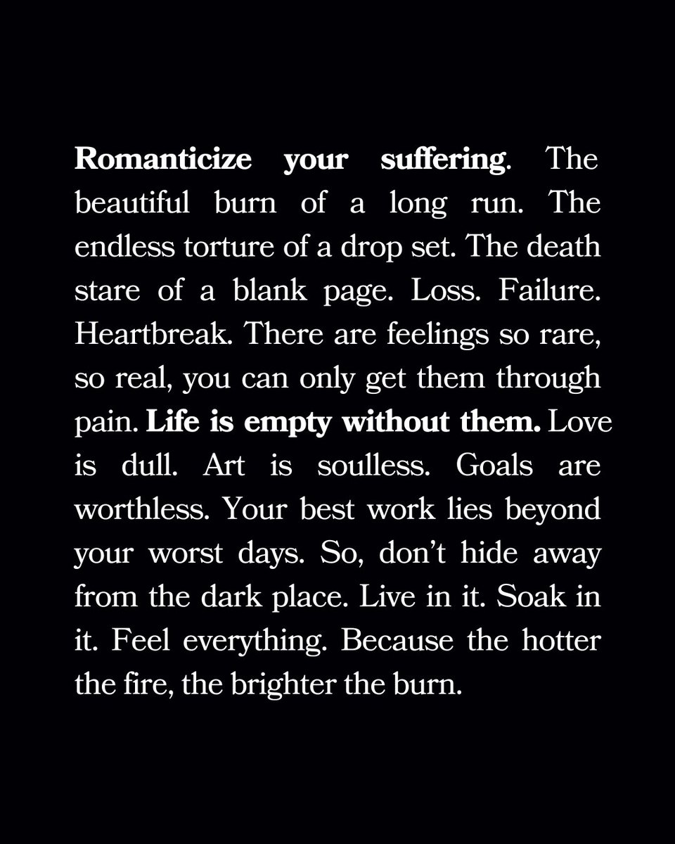 zachpogrob's tweet photo. Romanticize your suffering. https://t.co/lYhD9ebs0s