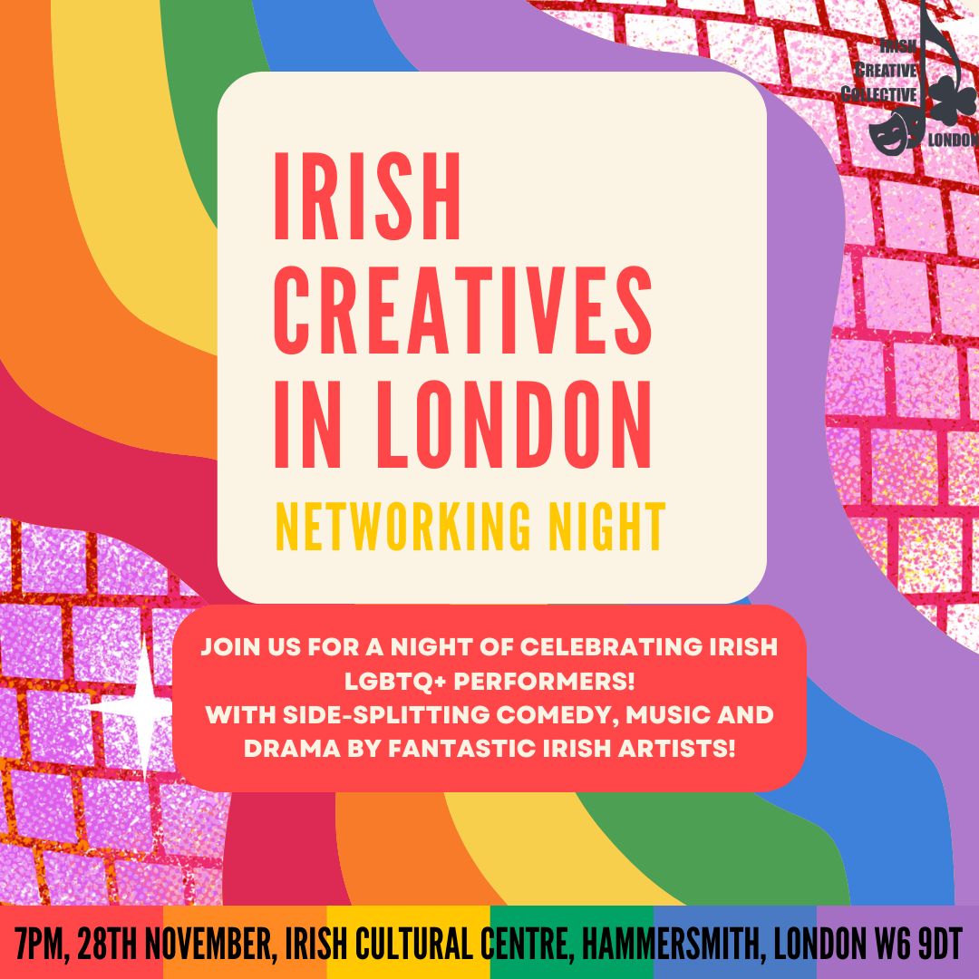 actingjoe's tweet photo. I am producing a 'Celebration of LGBTQ+ Irish Creatives Networking Night' in @MyICCLondon at the end of November.
Tickets are FREE and everyone is welcome
👉https://t.co/86UXIGhUfL
��� https://t.co/32mL2cEeAp
