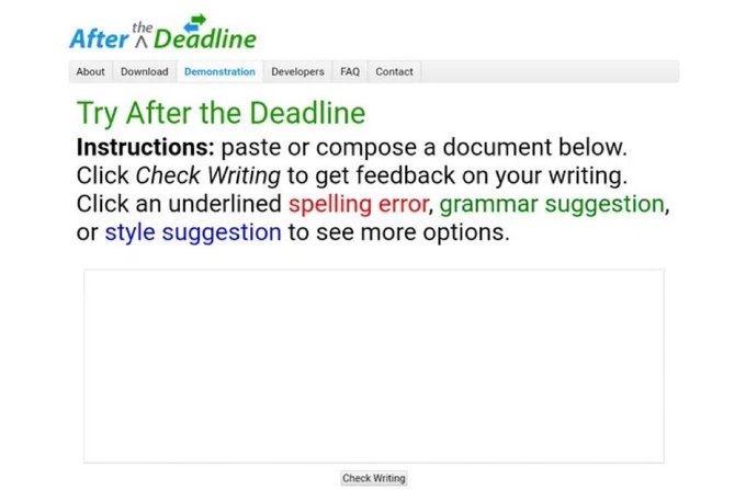 🌟موقع After the Deadline

رهيب في  تصحيح الكتابة باللغة الإنجليزية 

يقدم لك 3 مزايا 

-تصحيح الأخطاء الإملائية
- يوضح لك أخطاء القرامر
- يقدم إقتراحات لتحسين أسلوب الكتابة

#افكار_البحثية #الدراسات_العليا 

polishmywriting.com