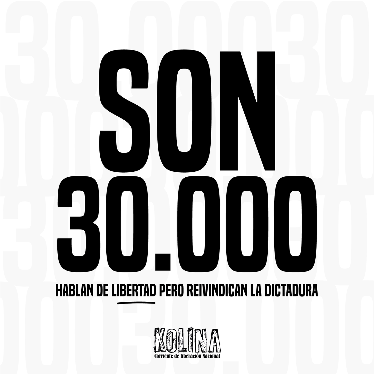 KolinaBsAs's tweet photo. Hablan de Libertad pero reivindican la dictadura.
A 40 años de Democracia es nuestra responsabilidad defenderla.

Memoria, Verdad y Justicia.

#Son30mil
#DemocraciaSiempre https://t.co/YtD3e6lRfo
