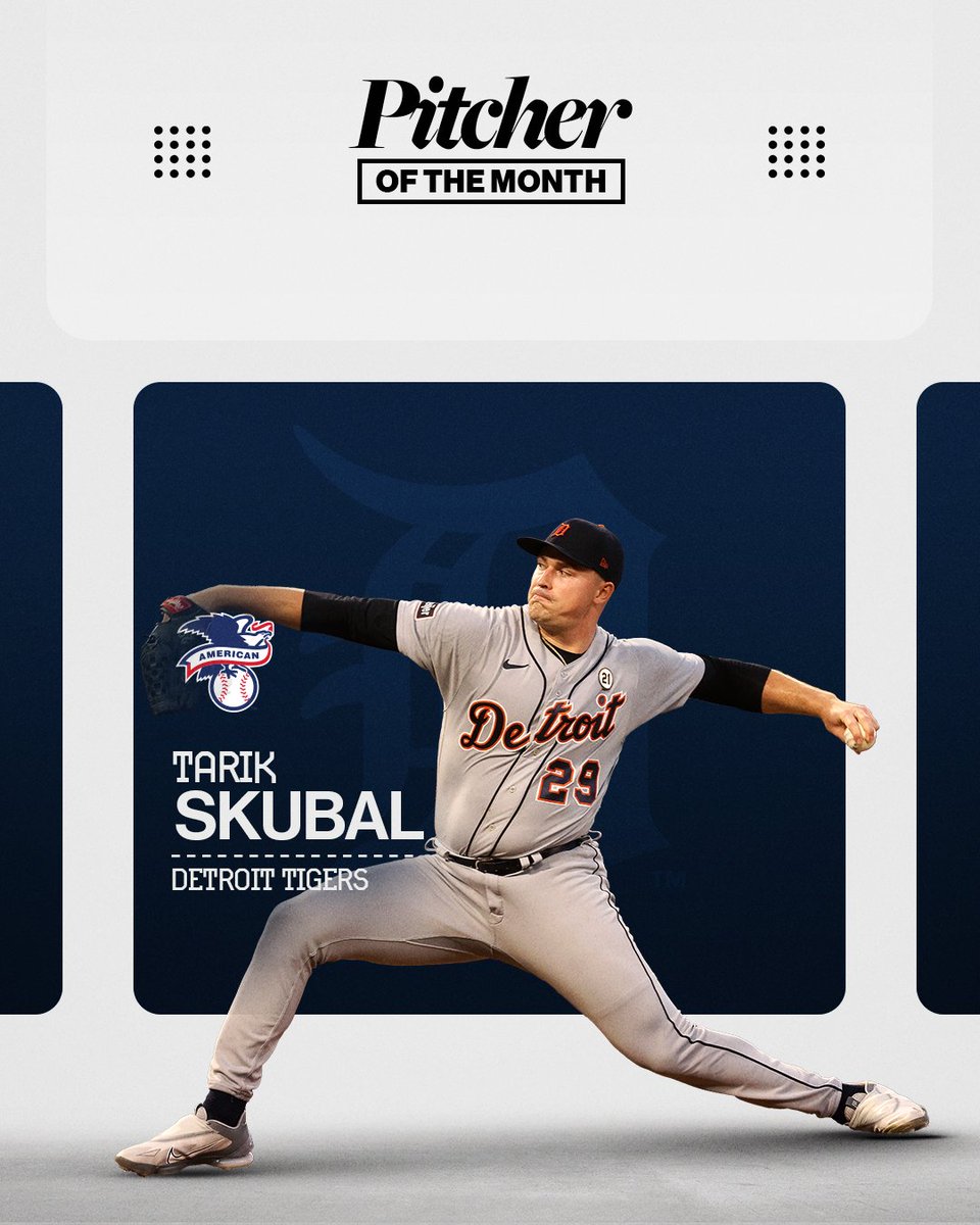MLB's tweet photo. Tarik Skubal: 4-0, 0.90 ERA, 30 IP, 43 K, 0.60 WHIP
 
Blake Snell: 3-0, 0.58 ERA, 31 IP, 41 K, 0.87 WHIP

Your AL and NL Pitchers of the Month for September/October. https://t.co/UAWZlZwQuE