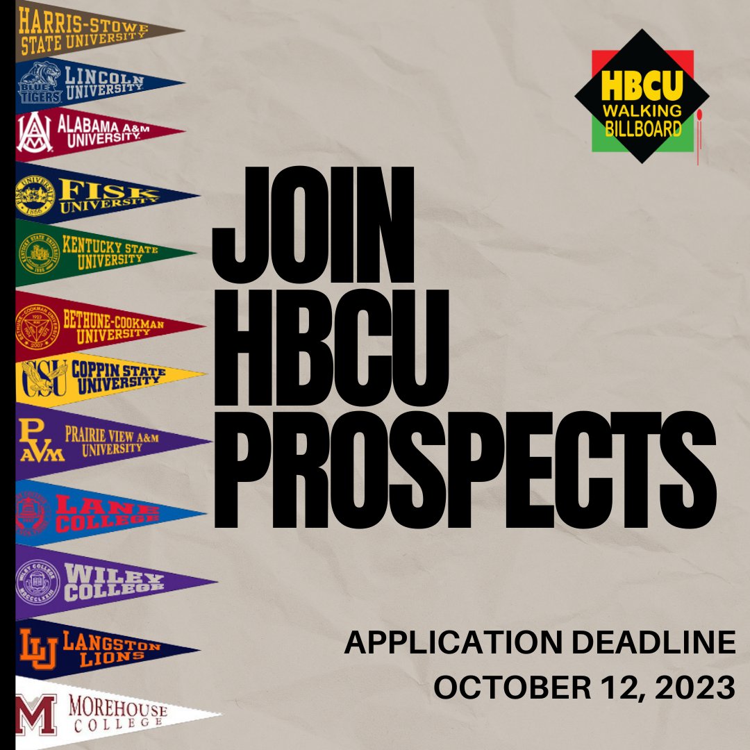 Calling ALL KCPS Sophomores! Are you interested in preparing for college and a career while learning more about HBCUs? Then this is the program for you! See your College Access Specialist of FaCE for applications. Deadline to submit is Thursday, Oct 12th! #HBCUWalkingBillboard