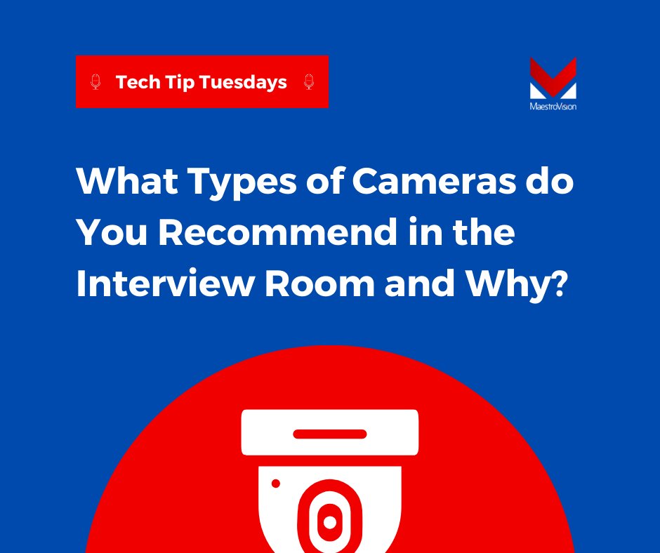MaestroVisionMV's tweet image. MaestroVision's Technology Tip Tuesdays Series – What types of cameras do you recommend and why?
bit.ly/46eGcyG
#typeofcamera #interviewrecording #police #PoliceInterview