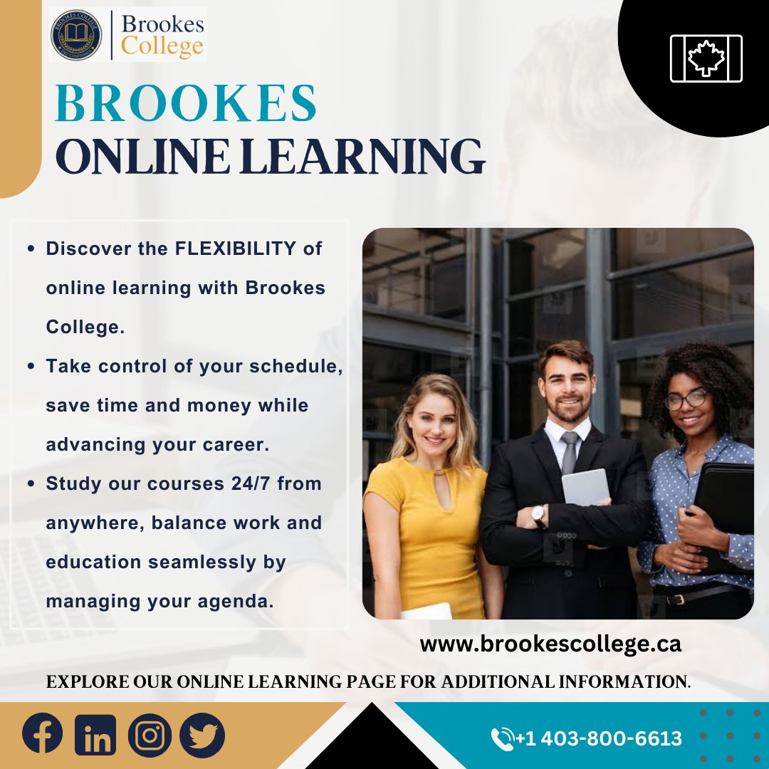 BrookesCollege's tweet photo. In addition to our Diploma Programs, Brookes College provides flexible career advancement courses designed for professionals.

Brookes Online Learning offers a diverse selection of courses. 
Begin your course with us by clicking on the link below:

https://t.co/GZy79ot13W https://t.co/Iw4lzXvwGL