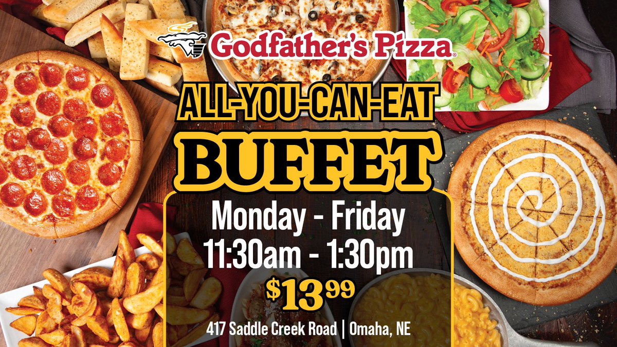 #DundeeNews: The All You Can Eat Buffet is BACK at the Godfather’s Pizza at 417 Saddle Creek Road! 

dundeeomaha.org/2023/10/godfat…