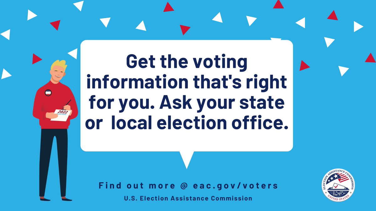 Election Asst. Comm. (@eacgov) on Twitter photo Did you know this is #NationalVoterEducationWeek? <a href="/EACgov/">Election Asst. Comm.</a> provides a variety of resources for voters. Learn how to register to vote, how to become a poll worker, info on election security, accessibility, and much more at: eac.gov/voters. Did you know this is #NationalVoterEducationWeek? <a href="/EACgov/">Election Asst. Comm.</a> provides a variety of resources for voters. Learn how to register to vote, how to become a poll worker, info on election security, accessibility, and much more at: eac.gov/voters.