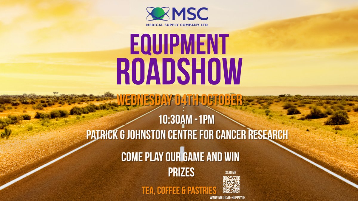 Join us tomorrow @QubPGJCCR
for the final leg of our Equipment Roadshow. Our #lifesciences team will be there from 10:30 a.m. to 1 p.m. with games, prizes, pastries, and equipment.