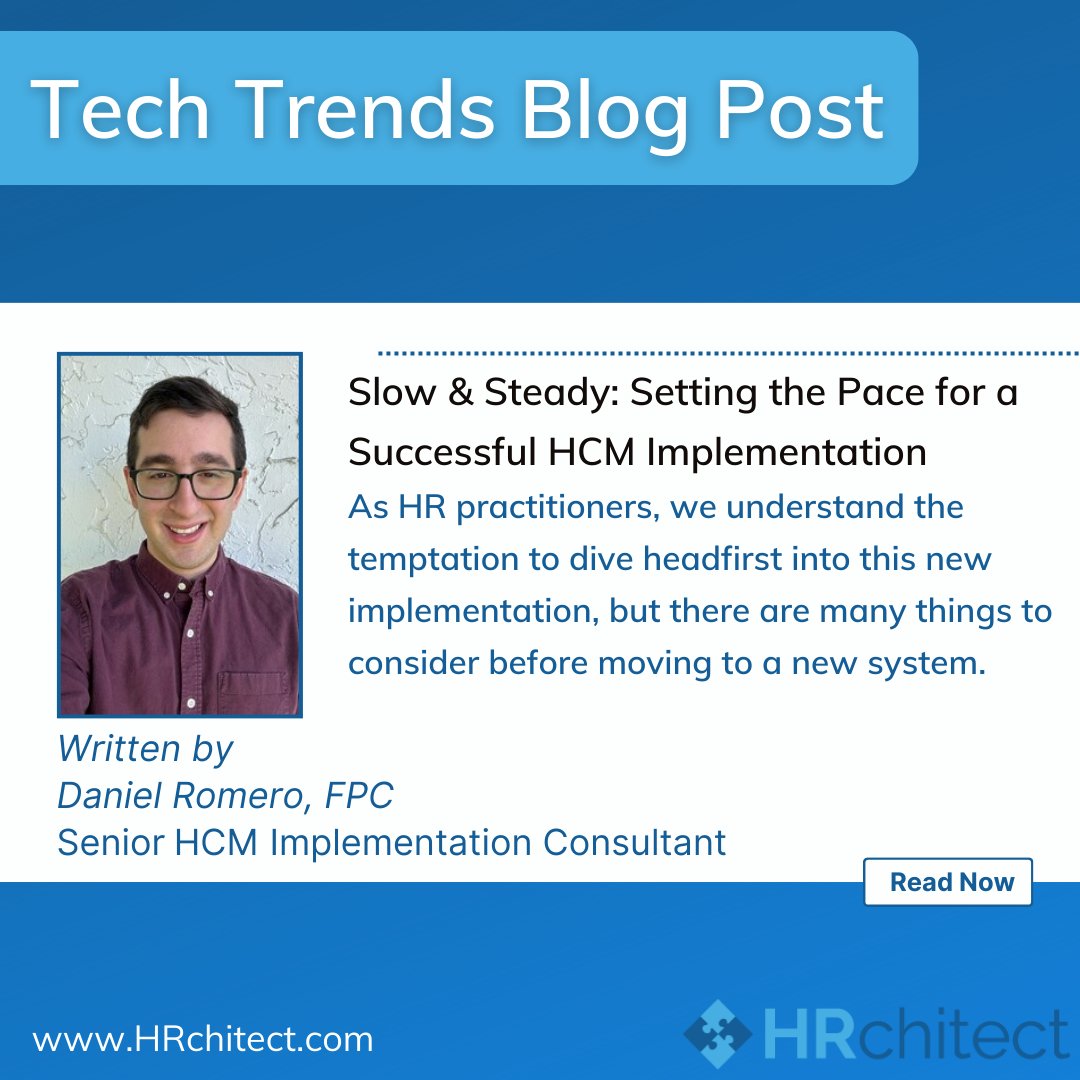 HRchitectNews's tweet image. Read today&apos;s blog and learn how to ensure a successful HCM Implementation with HRchitect. 
READ HERE:
ow.ly/oaUl50PS2JW

#HCMImplementation #HRIS #HCM