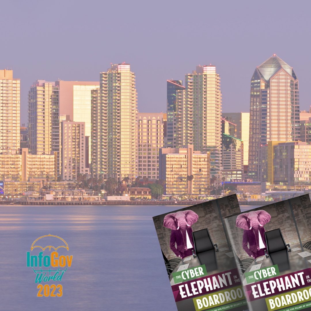 CyberElephantB's tweet image. Today, we're #SanDiego! Join us at @InfoGovWorld 2023 as @MatGorge takes the stage to discuss "Conquering the Cyber-Elephant in the Boardroom".
Don't miss this chance to explore #Cyber Accountability with industry experts. Register now: infogovworldconference.com/registration
#IGW23