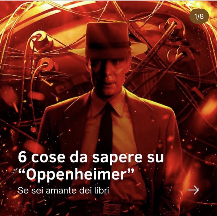 🍿 Hai visto #Oppenheimer? 

Sul nostro profilo Instagram, 6 curiosità letterarie da non perdere per amanti dei #libri!  ➡️ instagram.com/p/Cwfka-nq3lv/…